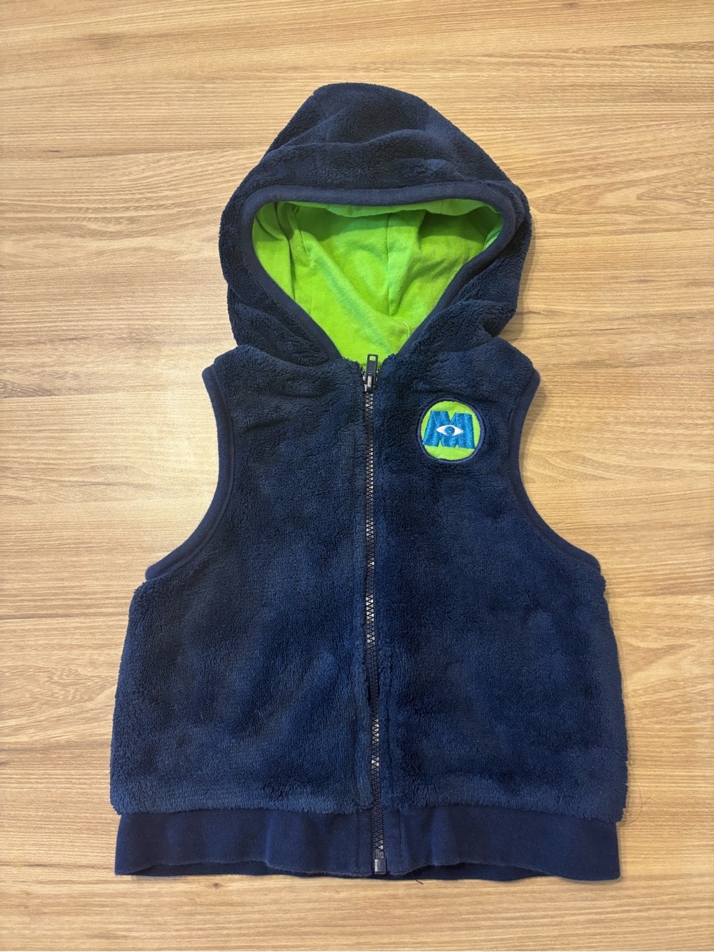 Disney Baby navy fleece hooded vest 9M